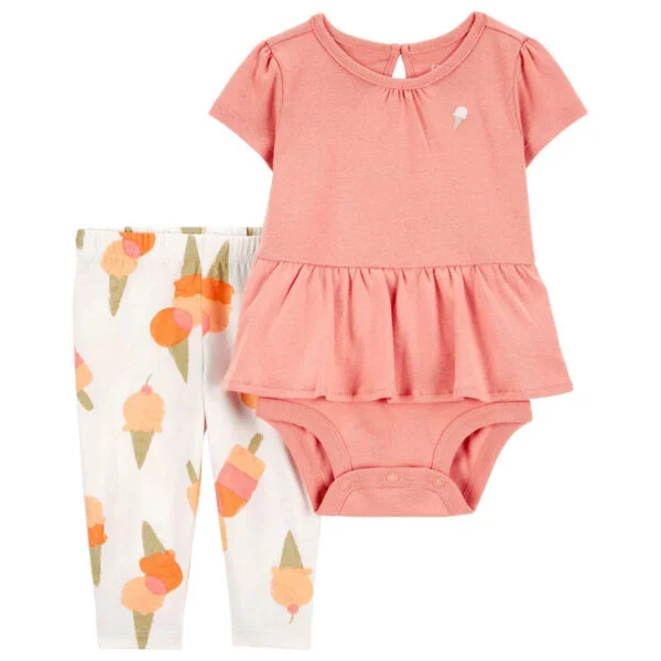 Carter's Conjunto de 2 Piezas: Body y Leggings en Rosa