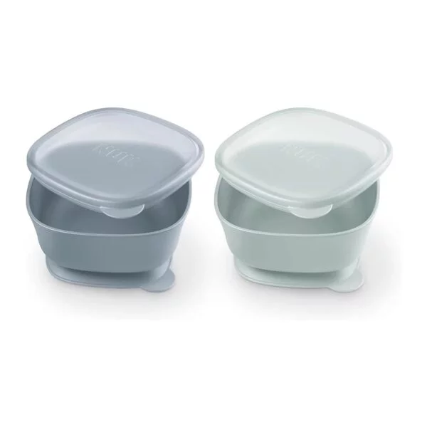 NUK for Nature™ Tazón de Succión con Tapa, set de dos