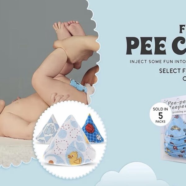 Beba Bean Pee-Pee Teepee Campana, conitos protectores para cambio de pañal- montaña, pack de 5