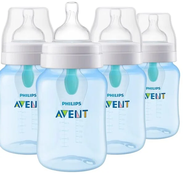 Philips Avent - Biberón Anti-Cólicos con Ventilación AirFree, 266ml, pack de 4