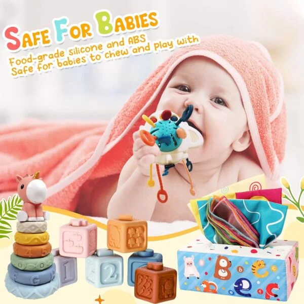 Juguetes Montessori para bebés, 4 en 1