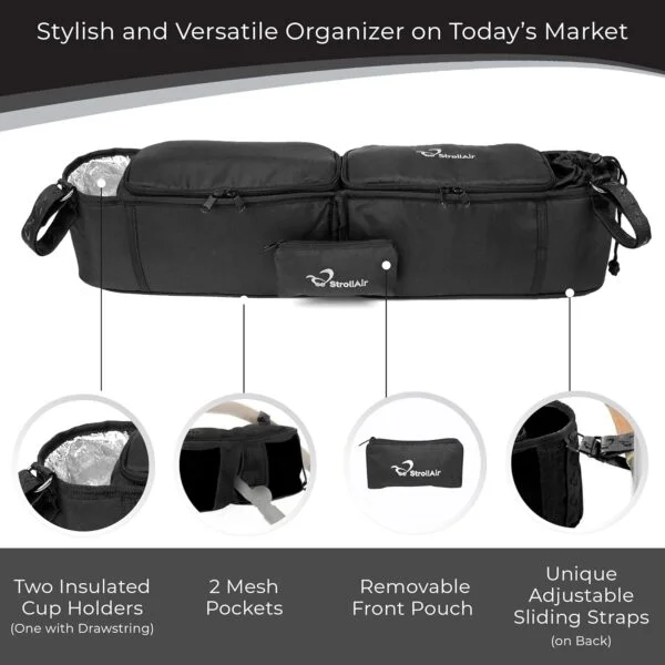 StrollAir - Bolsa organizadora para coche de bebé doble