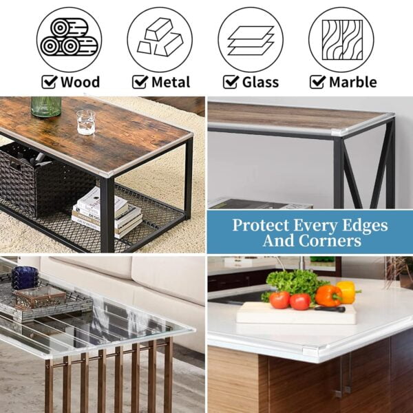 Protector de bordes y esquinas para muebles de 1000 cm con 8 protectores de esquinas