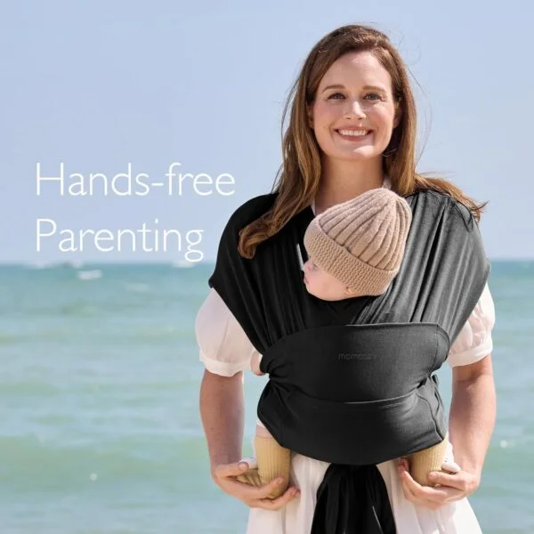 Momcozy Portabebés o cargador ajustable para recién nacidos a niños pequeños de 8 a 35 libras, color negro