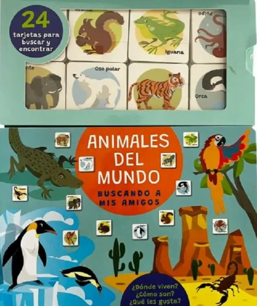 Animales del Mundo: Buscando a Mis Amigos - Juego Educativo con 24 Tarjetas