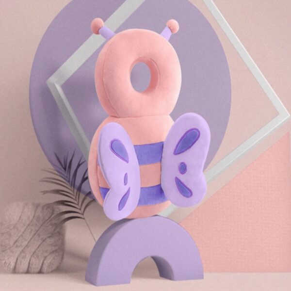 Protector de cabeza para aprender a caminar y gatear / mochila acolchada de seguridad de mariposa