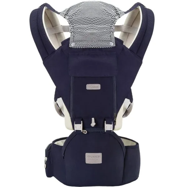 Portabebés o cargador con asiento de cadera 6 en 1 para recién nacidos a niños pequeños, ajustable y desmontable para bebés de 7 a 44 libras