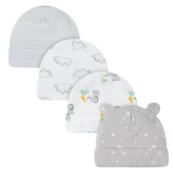 Gerber - Set de 4 Gorros para Bebé