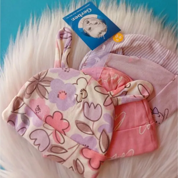 Gerber - Set de 4 Gorros para Bebé