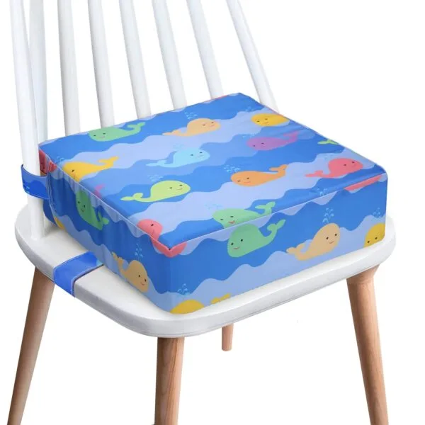 Asiento elevador para mesa de comedor, cojín de 4 pulgadas, asientos elevadores portátiles para bebés, silla ajustable para niños