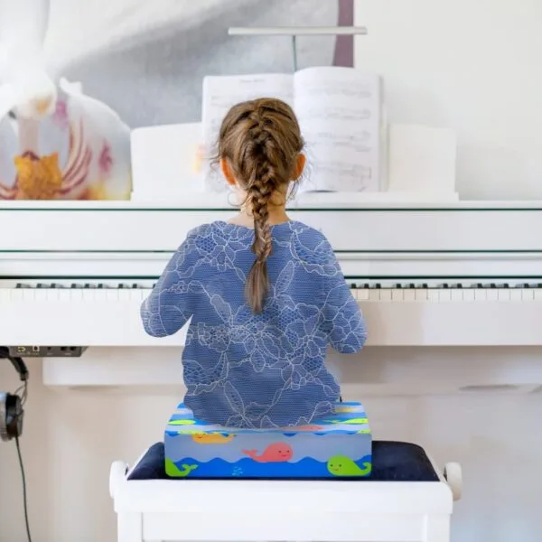 Asiento elevador para mesa de comedor, cojín de 4 pulgadas, asientos elevadores portátiles para bebés, silla ajustable para niños