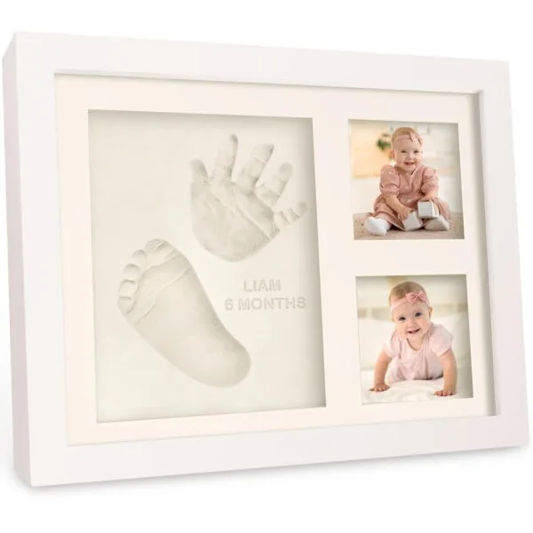 Keababies- Kit de recuerdo de huellas de bebé con Marco de fotos personalizado