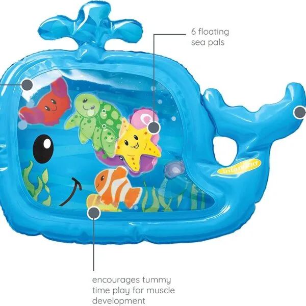 Infantino Alfombrilla de agua Jumbo Pat & Play, con temática marina, alfombra sensorial