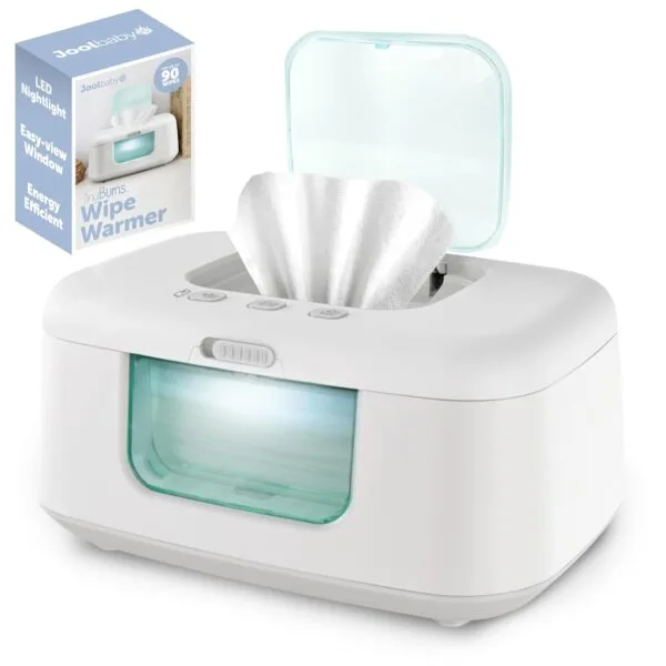 TinyBums - Calentador y dispensador de toallitas para bebés con luz LED - Jool Baby