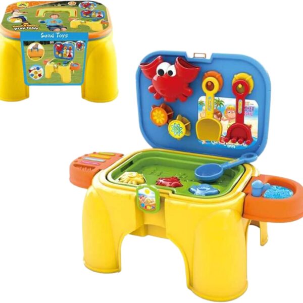 Silla y centro sensorial para jugar en la arena para niños