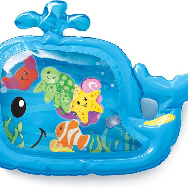 Infantino Alfombrilla de agua Jumbo Pat & Play, con temática marina, alfombra sensorial