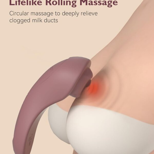 Masajeador de Lactancia Momcozy con Calor - 3 en 1 con Masaje Realista para Aliviar Ductos Obstruidos y Mejorar el Flujo de Leche