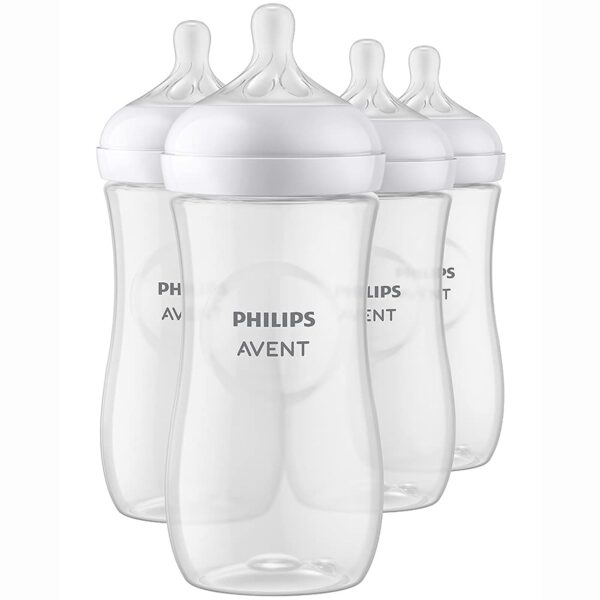 Philips Avent - Biberón Natural con tetina de Respuesta Natural 11oz, pack de 4