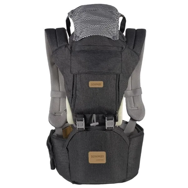 Portabebés o cargador ergonómico con asiento de cadera, posiciones de 360°, suave y transpirable, para todas las estaciones, de algodón, para recién nacidos y niños pequeños