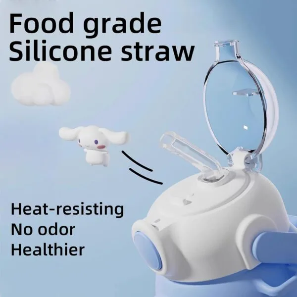 Botella de Agua Kawaii con Aislamiento al Vacío de acero inoxidable para calor y frio - Diseño Adorable y Funcional