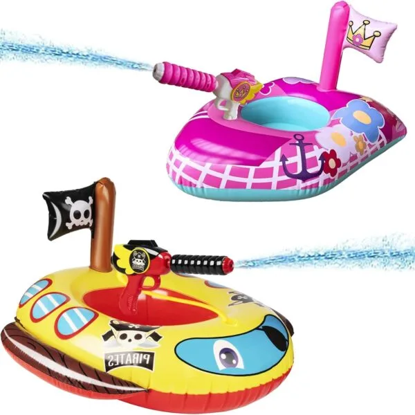 Flotadores de Piscina 10Leccion para Niños de 3 a 8 Años - Diversión Acuática con Pistolas de Agua Incorporadas