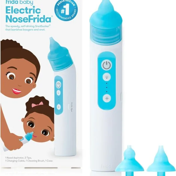 FridaBaby Electric NoseFrida - Aspirador Nasal Recargable con Niveles de Succión Ajustables