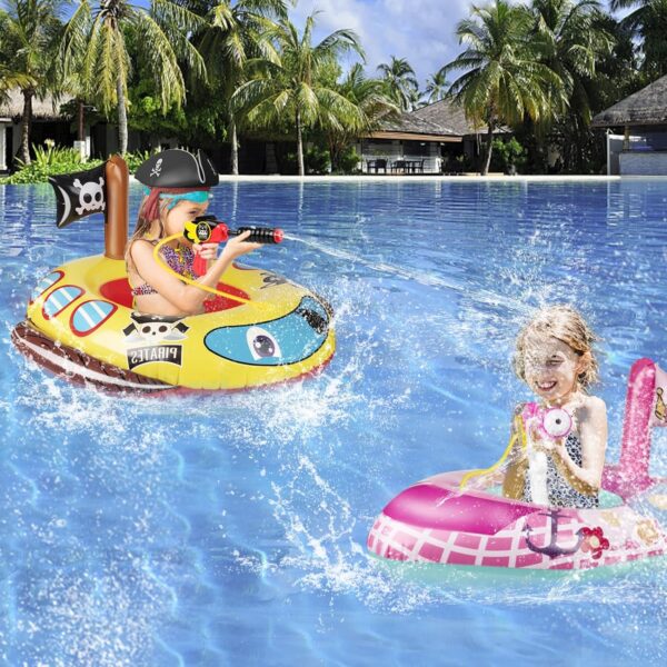 Flotadores de Piscina 10Leccion para Niños de 3 a 8 Años - Diversión Acuática con Pistolas de Agua Incorporadas