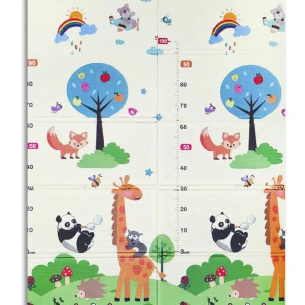 Alfombra o tapete de espuma suave plegable para bebés, alfombrillas de juego para bebés de 1cm de grosor, 178 x 117 cm de doble cara