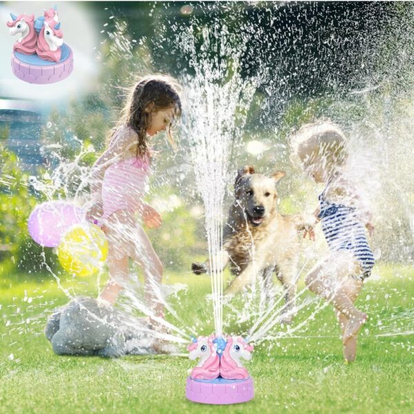 Aspersor de Unicornio para Niños – Juguete de Agua al Aire Libre para Verano | Actividades Divertidas para Niños de 2 a 10 Años