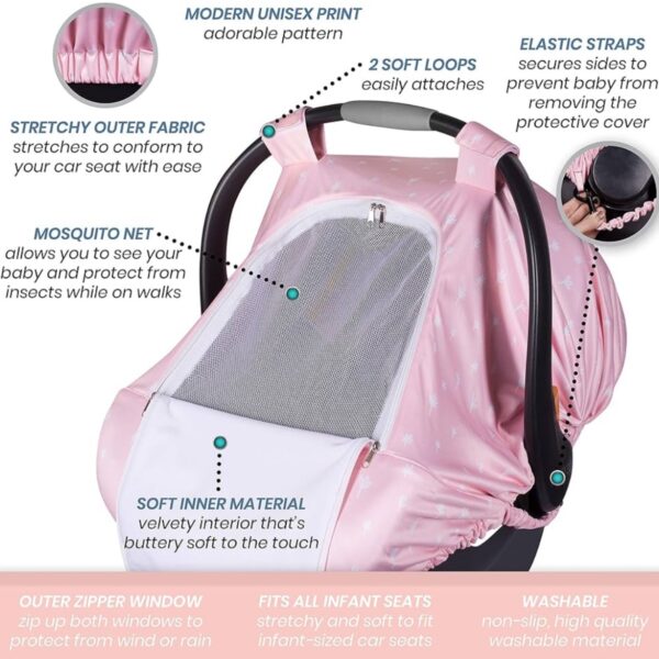 Cobertor o Funda de Asiento para Bebé Bristin Baby – 100% Microfibra de Poliéster Suave y Apta para Todo Clima