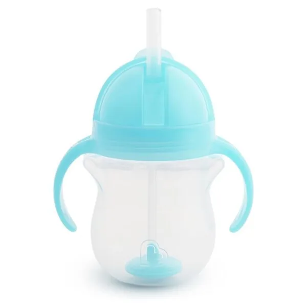 Vaso Entrenador Munchkin con Sorbeto y Tapa Click Lock, 7 oz, Azul