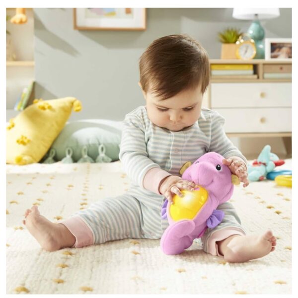 Fisher-Price Caballito de Mar Musical con Luces – Juguete para Bebés Recién Nacidos, rosado