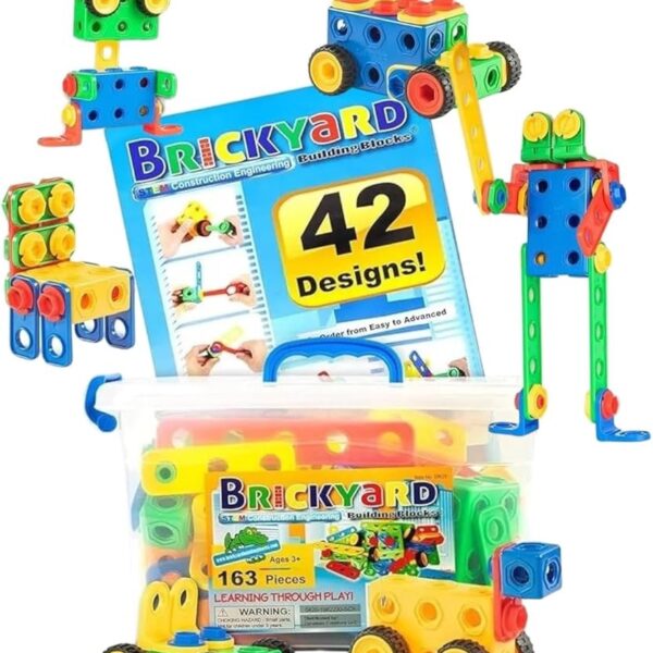 Juego de Bloques de Construcción STEM Brickyard - 163 Piezas