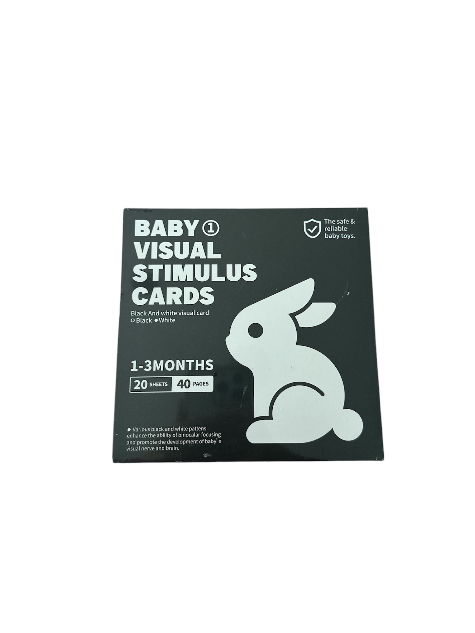 Tarjetas De Estimulación Visual Para Bebés 0–3 Meses – Blanco Y Negro De Alto Contraste, Pack De 20 Tarjetas Con 40 Imágenes, Regalo Educativo Para Recién Nacidos