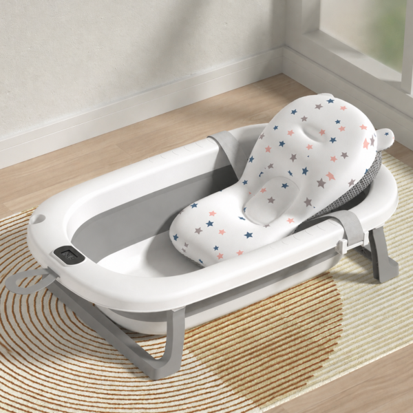Bañera o tina Plegable para Bebés con o sin Almohadilla Antideslizante y Medidor de Temperatura