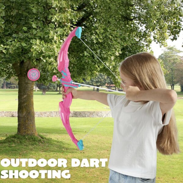 JOYIN - Juego de Arco y Flecha Rosa con Luz LED