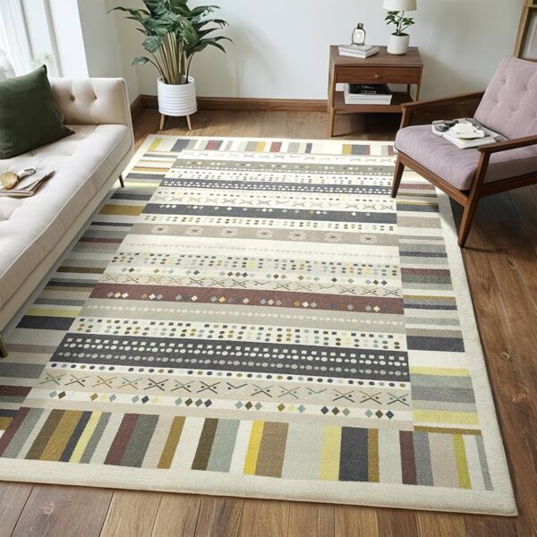 DweIke Alfombra Grande y Esponjosa 5x7 Pies (150 x 210 cm aproximadamente)- Alfombra de Espuma Viscoelástica Gruesa, Lavable a Máquina, Ideal para áreas de juegos de niños,  Sala de Estar, Dormitorio y Habitaciones Infantiles