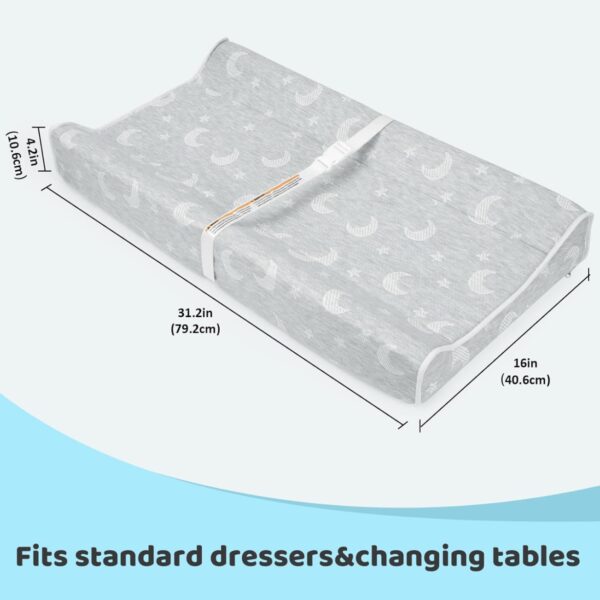 BBjixiang Cambiador de Pañales - Contorneado, Impermeable y Antideslizante con Funda Lavable
