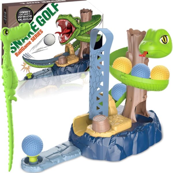 Set de Golf para Niños de 3 a 8 Años – Juguete de Golf Infantil con Tee Mecánico, Palos de Golf y Pelotas, Juego Interactivo para Interior y Exterior, Regalo para Niños y Niñas