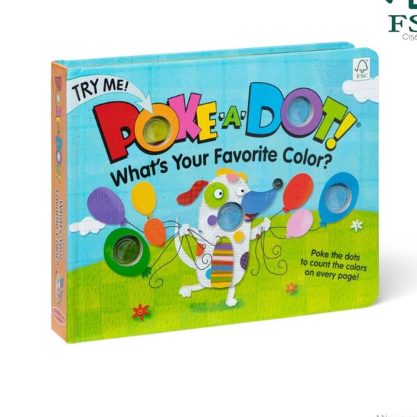 Melissa & Doug Libro Infantil Interactivo – Poke-a-Dot: What’s Your Favorite Color (Libro de Cartón con Botones para Pop) – Certificado FSC