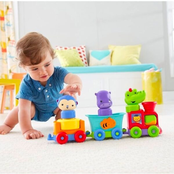 Fisher-Price Silly Safari Rattle & Roll - Tren para animales, multicolor para 6m+