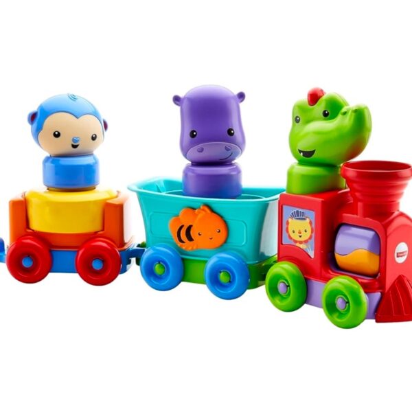 Fisher-Price Silly Safari Rattle & Roll - Tren para animales, multicolor para 6m+