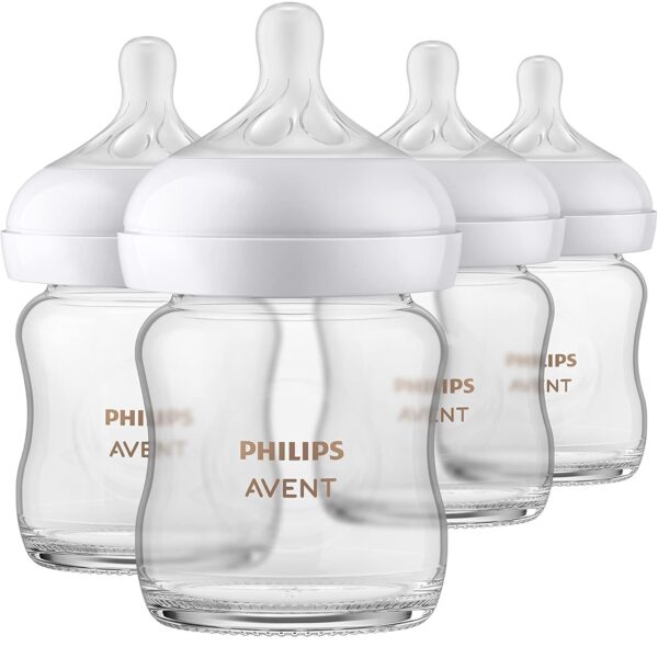 Set de Biberones de Vidrio Philips AVENT Natural, 4oz, 4 Unidades