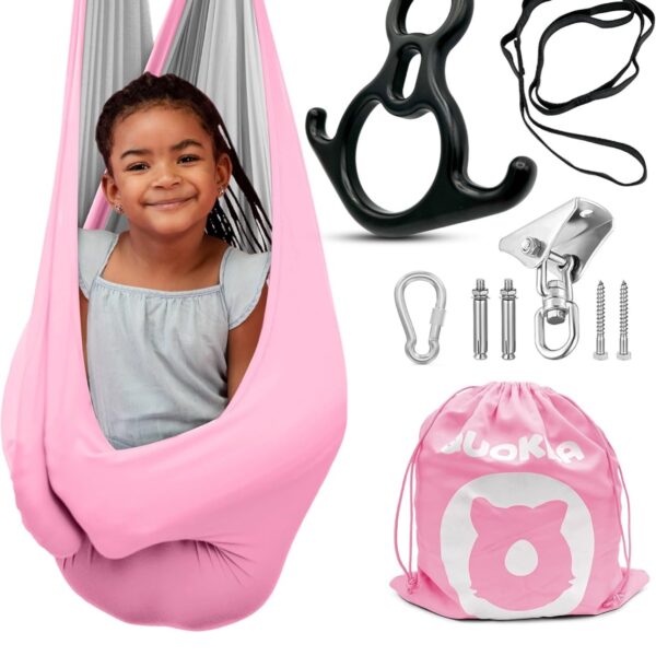 Columpio Sensorial QUOKKA para Niños - Terapia y Relajación para Niños con ADHD y Autismo - Resistente, Seguro y Fácil de Instalar, Hasta 200 lb