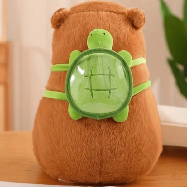Set de 2 Peluches de Capibara con Mochila Tortuga – Suaves y Tiernos