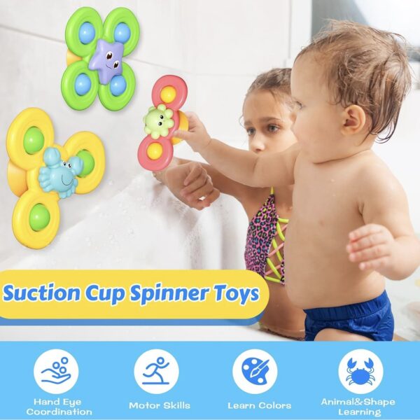 Juguetes de Baño para Niños Pequeños, Juguetes para Bañera con Tazas Apilables, Juegos de Pesca y Red, Mesa de Agua y Accesorios para Ducha o Piscina - Pack de 16 Piezas