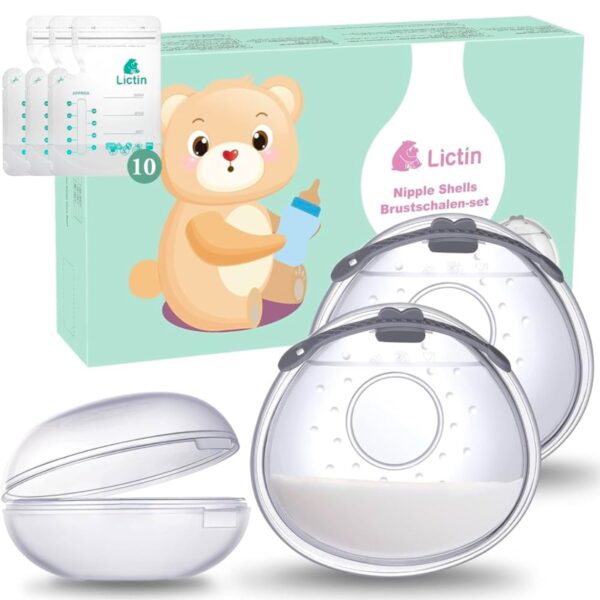 Lictin- Concha Colector o recolector de Leche Materna para Lactancia - Set de 2