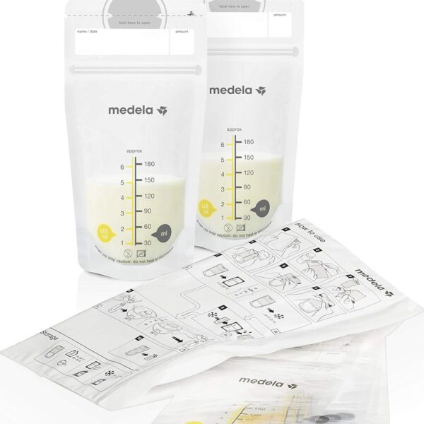 Medela Juego de soluciones de almacenamiento de leche materna, suministros y recipientes de lactancia materna, organizador de leche materna, hecho sin BPA