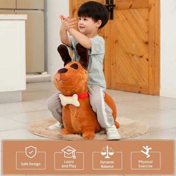 Perrito inflable para rebotar, con inflador