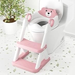 Asiento de Entrenamiento para Baño con Escalera Sokano, Rosa